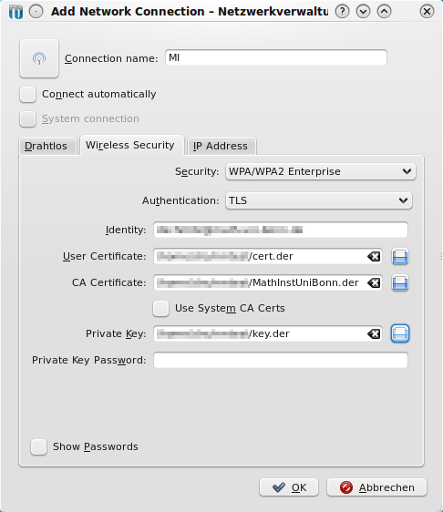 Add Network Connection